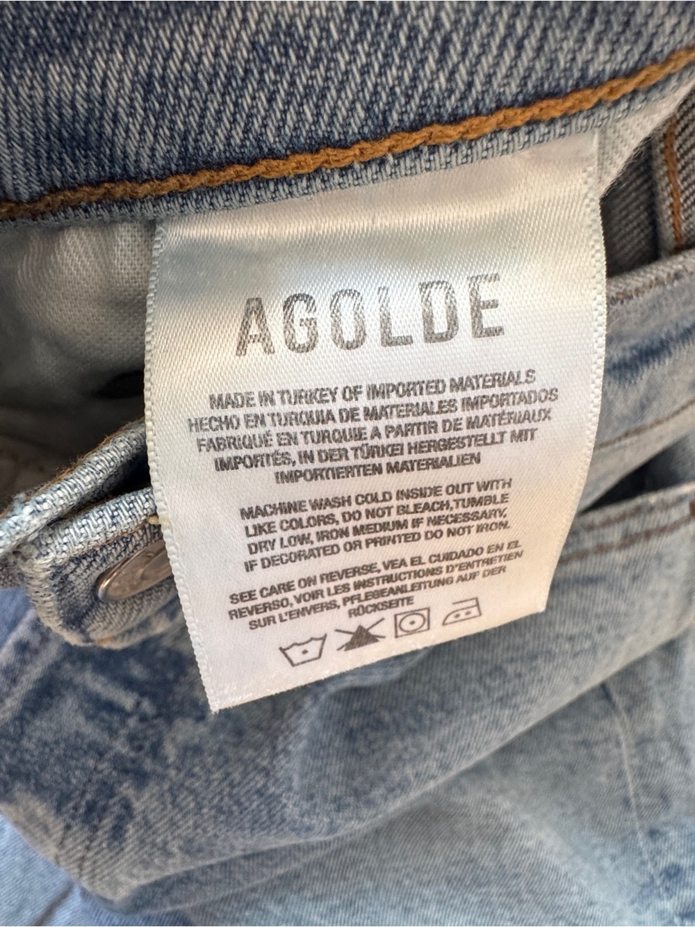 Agolde Riley High Rise Straight Crop Jeans 25 - Picture 4 of 7
